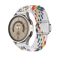 Bracelet de montre tressé en nylon tissé de luxe pour motif de montre Galaxy Bracelet à boucle magnétique 20mm pour Smart Watch Pro GT Series