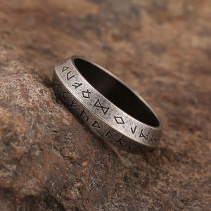 Norvège/Suède Kolovrat amulette Viking Pirate Viking anneaux corps bijoux hommes finition Antique acier inoxydable nordique Rune anneau - Product Image 3