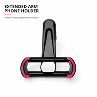 Support de téléphone pour voiture à bras extensible rotatif à 360 degrés, support de smartphone réglable pour grille d'aération