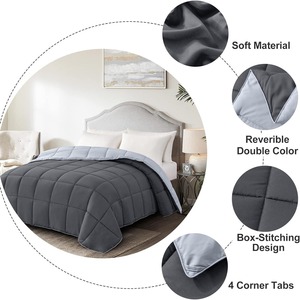 Edredón acolchado <span class=keywords><strong>de</strong></span> fibra hueca <span class=keywords><strong>de</strong></span> peso personalizado para todas las estaciones <span class=keywords><strong>de</strong></span> grado hotelero edredón <span class=keywords><strong>de</strong></span> poliéster transpirable para uso doméstico estilo Simple - Product Image 4