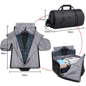 Custom Unisex Polyester Men's Duffel <b>Bag</b> With Shoe Compartment Factory Wholesale Travel and Business Suit <b>Bag</b> - Product Image 5