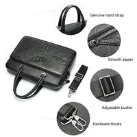 Porte-documents pour ordinateur portable de 15 pouces en cuir véritable de haute qualité pour hommes, sac messager de bureau décontracté, luxueux et vintage
