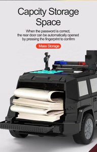 Hucha de coche de policía con contraseña, caja fuerte para niños, caja de ahorro, caja de monedas de coche blindado, caja de dinero inteligente, juguetes de regalo de cumpleaños OEM - Product Image 6