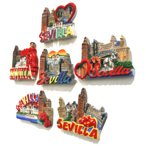 Imán de Resina 3D Personalizado para Refrigerador, Recuerdo de <span class=keywords><strong>Sevilla</strong></span>, España, Imán Estereoscópico 3D de <span class=keywords><strong>Sevilla</strong></span> para Decoración del Hogar - Product Image 4