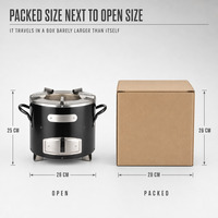 Réchaud de camping au bois portable en acier inoxydable avec cendrier pour la cuisson en plein air, les pique-niques, les barbecues et l'usage domestique