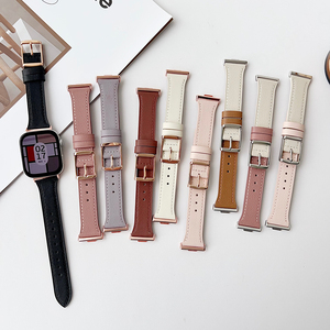 Eraysun para Huawei Watch Fit 3 De cuero liso con hebilla diurna, correas de reloj para hombre, correas de cuero genuino transpirables de lujo - Product Image 1