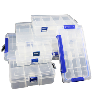 Boîte de rangement transparente en plastique de marque originale pour composants, boîte à outils, classification des composants, petites pièces de vis, grille avec couvercle - Product Image 1