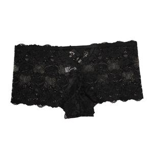Braguitas de Encaje Floral de Talle Alto para Mujer, Talla Grande, Estilo Tanga Cruzada, Tejido No Tejido, Transpirable, Ecológico, Tinte Liso - Product Image 5