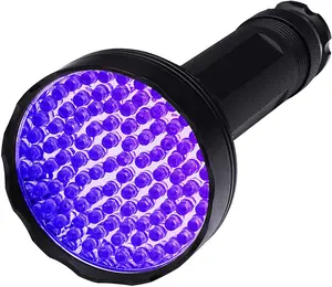 18 واط الألومنيوم الأشعة فوق البنفسجية للكشف عن 395nm Blacklight الضوء الأرجواني 100 LED الأشعة فوق البنفسجية مصباح يدوي 100 LED كشاف UV