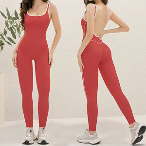 Mono de Yoga de Cintura Alta para Mujer, Control de Abdomen, Secado Rápido, Moldeador, Traje de Fitness de Longitud Completa, Spandex/Nailon - Product Image 3