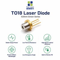 Pointeur laser 520nm 10mW, lumière laser verte pour scène, diode laser verte GH05210H2KC, boîtier TO-18 pour projecteur, niveau laser