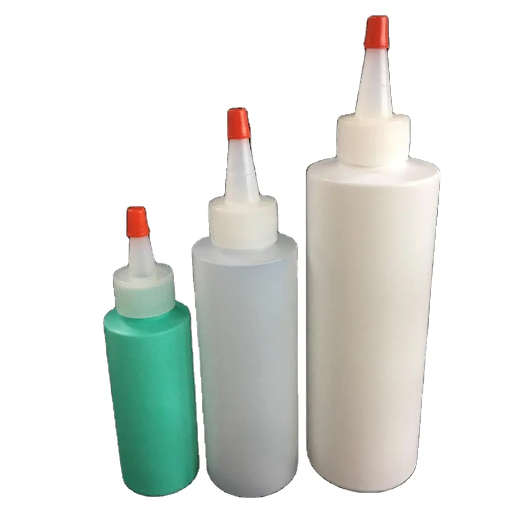 Turni cilindro HDPE Bottiglie di Inchiostro venire condita con yorker naturale punte grande per l'erogazione di molti prodotti