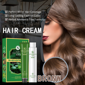 SHENGFEILING, venta al por mayor, tinte para el cabello de 68 colores, crema de larga duración de 100ml para cabello rubio, cobertura gris permanente a base de hierbas - Product Image 1