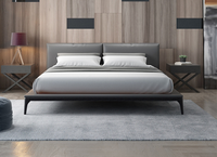 Hochwertige gepolsterte Plattform Bett rahmen Holz latten stütze Kein Box spring erforderlich Einfache Montage California King