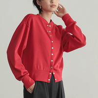 Hochwertige Damen Casual Knopfleisten-Strickjacke Herbst Winter Mode Damen Streetwear Mantel Oberbekleidung für den Alltag