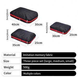 2025 Hot Selling Luggage <b>Compression</b> Pouches Business 3pcs Storage Organizer <b>Bag</b> Set for Traveling - Product Image 2