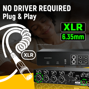 อินเทอร์เฟซเสียง USB 4 เข้า 4 ออก พร้อมไดรเวอร์ ASIO การ์ดเสียง USB 3.0 สำหรับการบันทึกเสียงในสตูดิโอ สตรีมมิ่ง พอดแคสต์ และการผลิตเพลง - Product Image 4