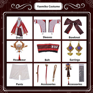 Disfraz de Cosplay Yaemiko de Alta Calidad al por Mayor Vestido Lolita para Fiesta de Halloween Disfraz de Cosplay de Anime <span class=keywords><strong>Genshin</strong></span> <span class=keywords><strong>Impact</strong></span> - Product Image 6