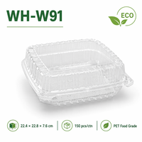 Boîte en PET transparente de qualité alimentaire pour l'emballage des fruits, conteneur en plastique pour la laitue