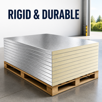 Panneau isolant en mousse phénolique à double feuille d'aluminium, faible conductivité thermique, ignifuge, pour conduits, ingénierie CVC, hôpitaux