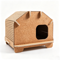 Maison pour chat en liège naturel, écologique et durable, sans assemblage par clous, abri minimaliste pour chat d'intérieur et lit pour chat