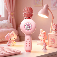 Micrófono Inalámbrico Portátil, Micrófono de Karaoke Musical para Niños, Juguete con Altavoz, para Fiestas Infantiles