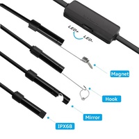 F140 Kamera Endoskopi Nirkabel Portabel, Kamera Endoskopi Mini Hd 1200P untuk Android dan Ios