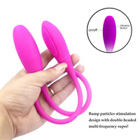 Vibrateur double à 7 vitesses, double tête, point G, pour stimulation anale, plug anal, étanche, pour couples, flirt lesbien