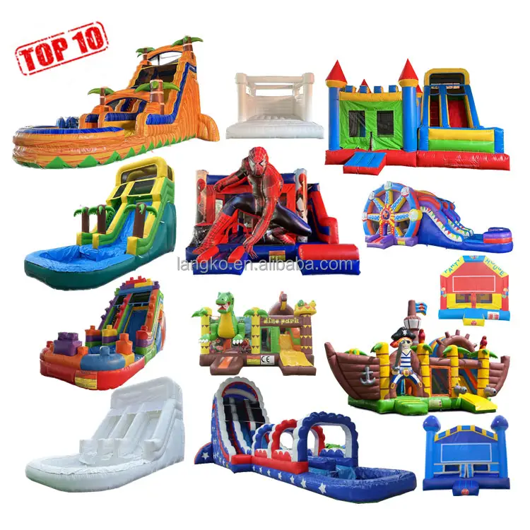 Commercial bouncy castle jumping moonwalk trampolim bounce house combo waterslide piscina água inflável slide para crianças adultos