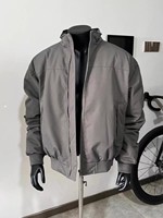 Veste de pilote d'hiver américaine décontractée pour homme, style streetwear, col montant, veste de baseball, fermeture éclair courte sur le devant, veste de baseball surdimensionnée