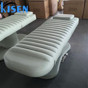 Lit de massage électrique pour le visage et le corps Kisen de bonne qualité en cuir synthétique vert avec télécommande et 3 moteurs - Product Image 4