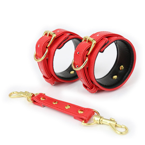 커플 유혹 대안 섹스 생활 성인 섹스 토이 새로운 침대 속박 가죽 수갑과 발 수갑 - Product Image 3