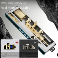Pommeau de douche musical avec 4 fonctions fonction de massage des épaules affichage numérique avec lumière LED boutons de piano en laiton ensembles de douche
