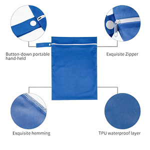 Bolsa Impermeable para Toallas Sanitarias de Color Sólido con Cierre y Asa, Bolsa de Almacenamiento Reutilizable a Prueba de Fugas para Pañales de Tela - Product Image 4