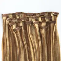 Parte inferior gruesa 150g Remy Clip en extensiones de cabello para la boda