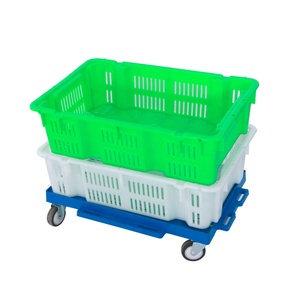 China manufacturer hot nestable and stackable plastic harvest agriculture crate for fruits