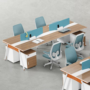 Modern modüler beyaz ofis mobilyaları masa iş istasyonu 2 <span class=keywords><strong>4</strong></span> 6 8 kişi koltuklu ofis iş istasyonu masa - Product Image 3