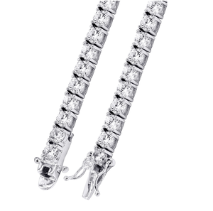 Brilliant Cut 6mm Lab Grown Diamond Tennis Chain 10K 14K 18K Gold IGI Certified Unisex Hip Hop Luxury Fashion <b>Necklace</b> - Product Image 4
