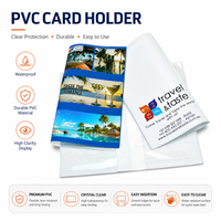 Porte-cartes en PVC transparent avec logo personnalisé, portefeuille de voyage, couverture de passeport, organisateur de cartes de crédit durable et promotionnel