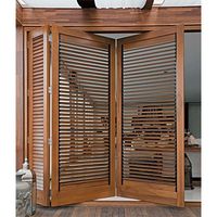 Porte à persiennes en MDF, design élégant, durable, esthétique et raffinée