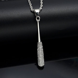 Collar de Béisbol con Diamantes, Joyería Fina, Colgante de Moda Chapado en Oro PVD de 14K y 18K, Acero Inoxidable 316L, Estilo Hiphop, Personalizado, para Hombres y Mujeres - Product Image 4