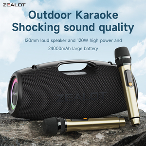 Altavoz ZEALOT S78 con 2 micrófonos, reproductor de Karaoke para cantar para regalo de <span class=keywords><strong>cumpleaños</strong></span>, fiesta, soportes familiares - Product Image 2