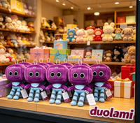 Pendentif/figurine en peluche robot rembourrée personnalisable pour cadeaux promotionnels.