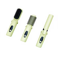 Nouvelle conception 2026 Brosse chauffante électrique sans fil 3 en 1 à ions négatifs Type C Recharge Brosse à lisser et à boucler les cheveux