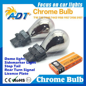 หลอดไฟรถยนต์ Autodragons P27/7W 580 3157 สีเงินโครเมียม แอมเบอร์ สำหรับไฟเบรก/ไฟท้าย หลอดไฟโครเมียม 3157 - Product Image 5
