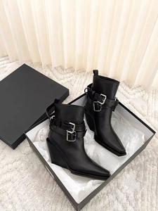 Nuovo arrivo Chic da donna formale Chelsea stivaletti a punta <span class=keywords><strong>con</strong></span> tacco 8cm in pelle pieno fiore fodera Sole in gomma - Product Image 2