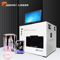 Machine de gravure et de découpe laser UV JUNFEI 5W pour système 3D de pierre de bois de cristal-CNC