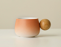 Mug à café en céramique Shangjin, design floral rétro de luxe léger, anti-fuite et réutilisable, cadeau d'affaires pour la remise des diplômes