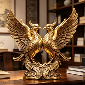 BZY Anpassbare Geburtstags- und Feiertagsgeschenke, Alltägliche Heim- und Bürodekoration, Shan Hai Jing Serie Kupfer <span class=keywords><strong>Biyin</strong></span> Vogel-Ornament - Product Image 3