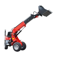 Günstiger CE EPA Diesel-Radlader Garten-Hydraulik-Radlader 4x4 WD für Hofarbeiten und Landwirtschaftsprojekte mit Teleskoparm